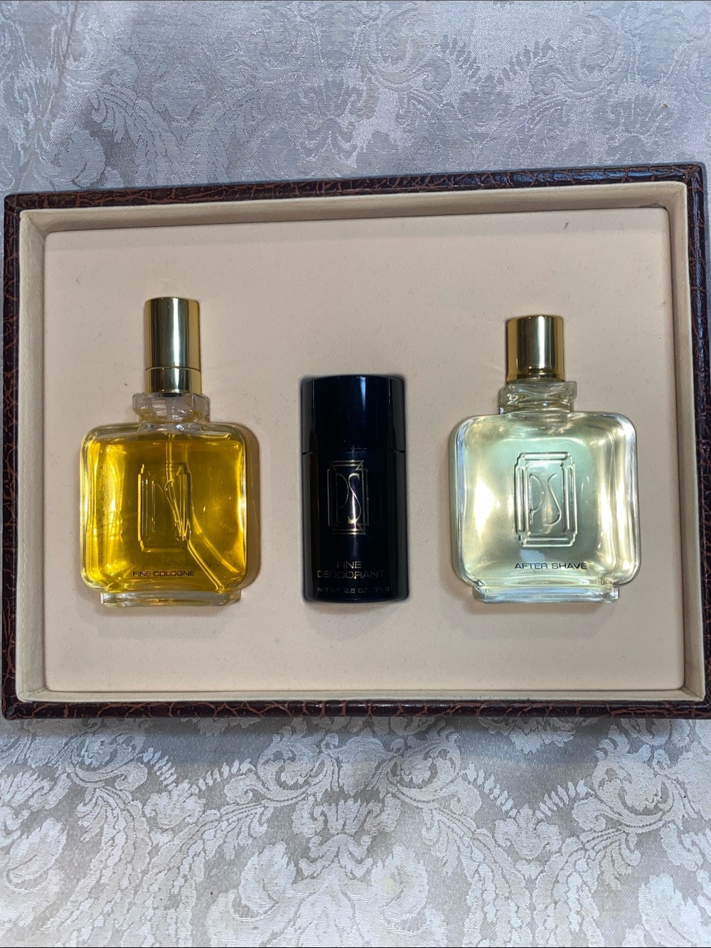 Paul Sebastian Cologne Aftershave Deodorant Gift Set Croc embossed box